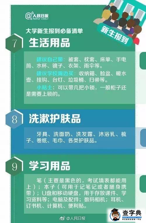 超全！大学新生报到必备清单，赶紧收藏！2